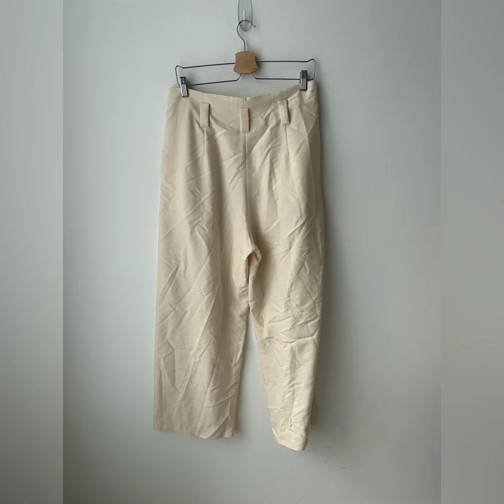 Mango high waist wide leg pleated pant - Picture 6 of 9